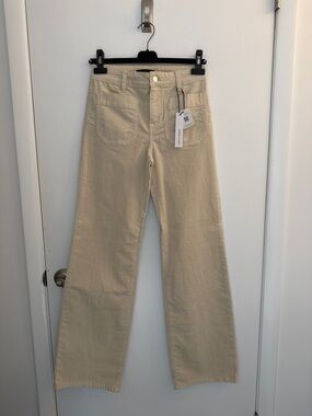 Sanctuary Cream Wide-Leg High-Rise Jeans